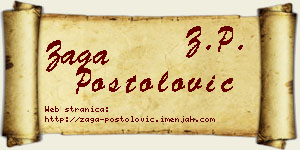 Zaga Postolović vizit kartica